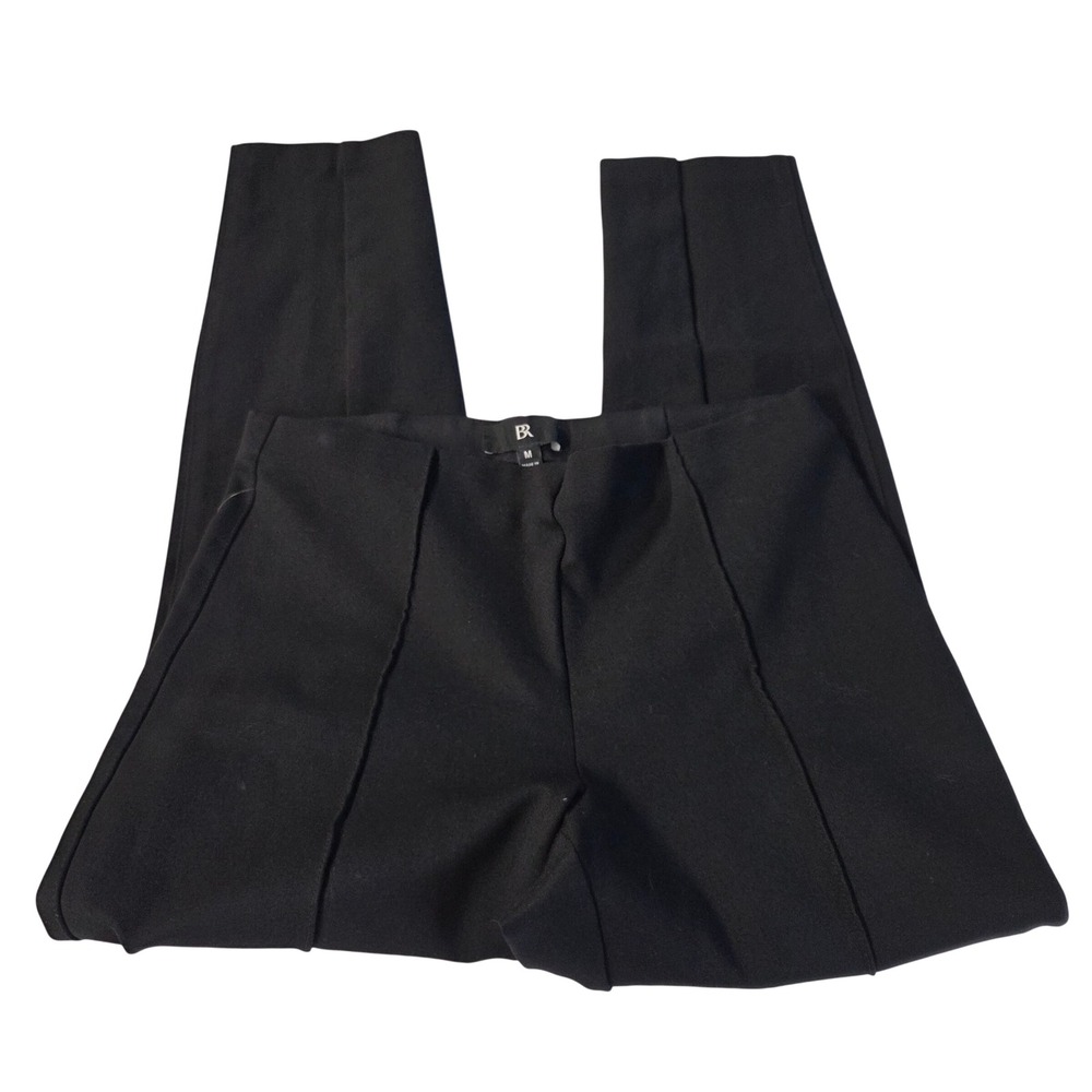 Banana Republic Black Split‎ Seam Ponte Knit Straight Leg Pants Women's Medium
